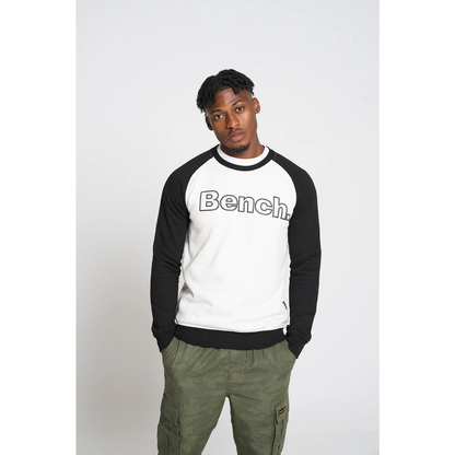 Bench Mens Reston Crew Sweat - Ecru Marl