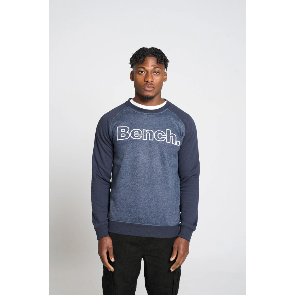 Bench Mens Reston Crew Sweat - Navy Blue