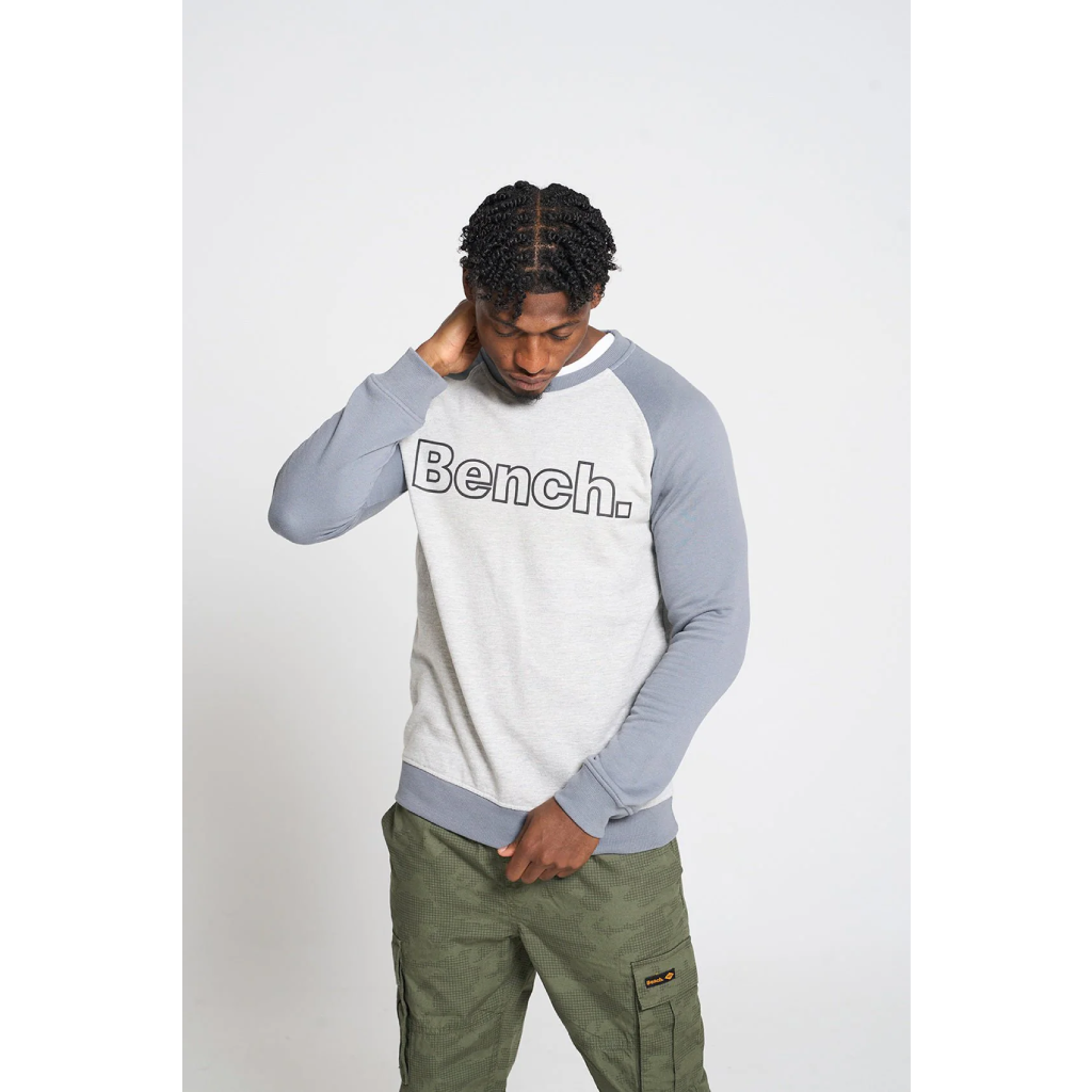 Bench Mens Reston Crew Sweat - Steel Grey