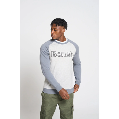 Bench Mens Reston Crew Sweat - Steel Grey