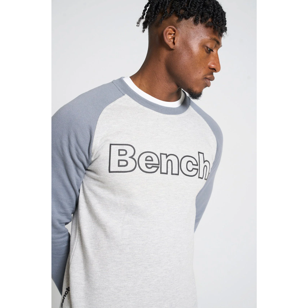 Bench Mens Reston Crew Sweat - Steel Grey