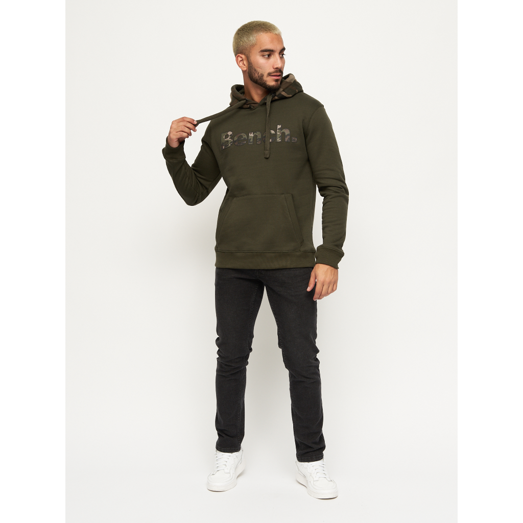 Bench Mens Toller Hoodie - Khaki Green/Camo