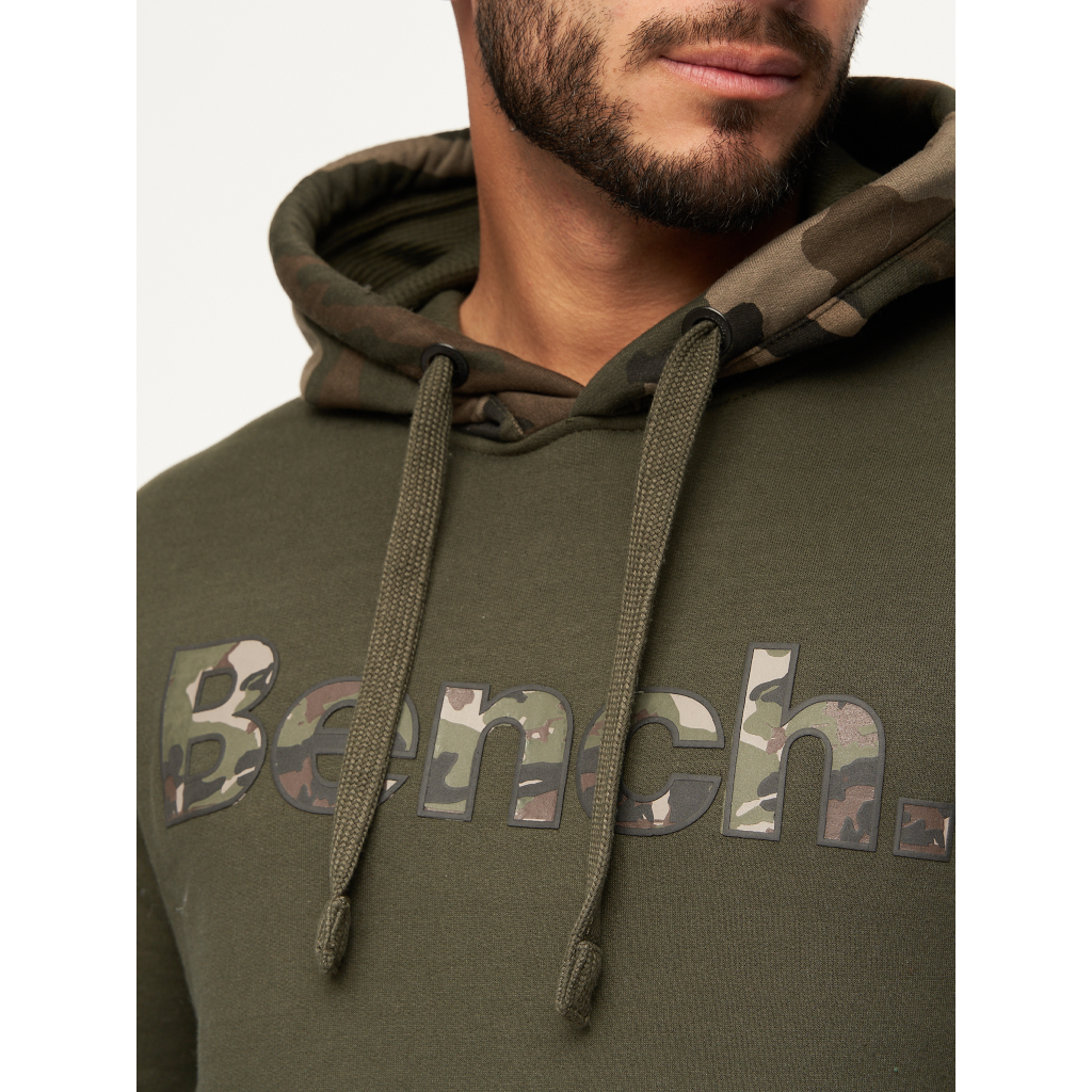 Bench Mens Toller Hoodie - Khaki Green/Camo