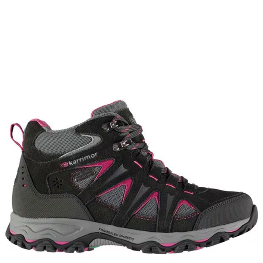 Karrimor Womens Mount Mid Waterproof Walking Boots - Black/Pink