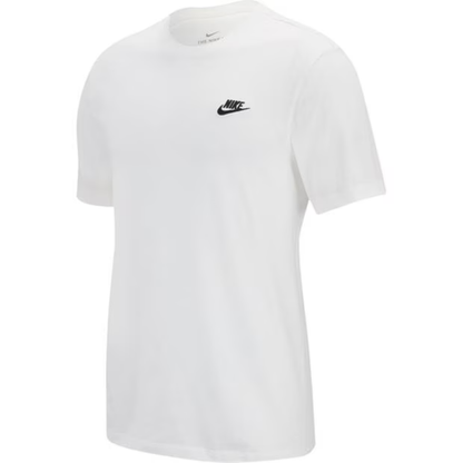 Nike Sportswear Club Embroidered Logo Mens T-Shirt - White