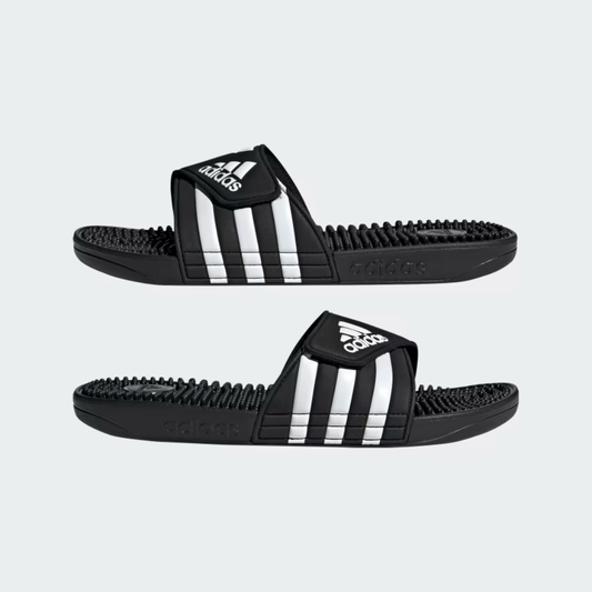 adidas Mens Adissage Slides - Black/White