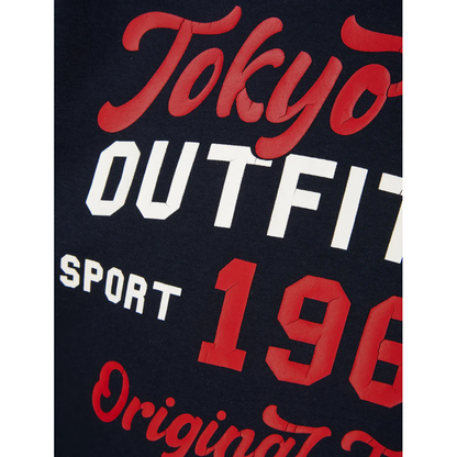 Tokyo Laundry Abatt Motif Brushback Fleece Pullover Hoodie - Sky Captain Navy