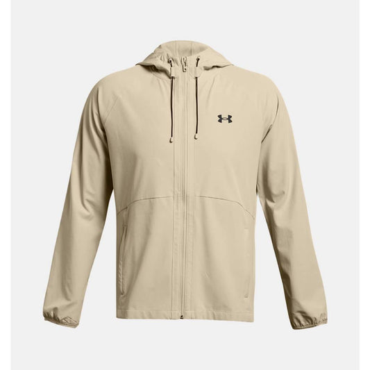 Under Armour Mens UA Stretch Woven Windbreaker - Khaki Base