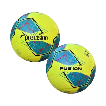 Precision Fusion FIFA Basic Training Ball - Fluo Yellow/Teal/Cyan/Red