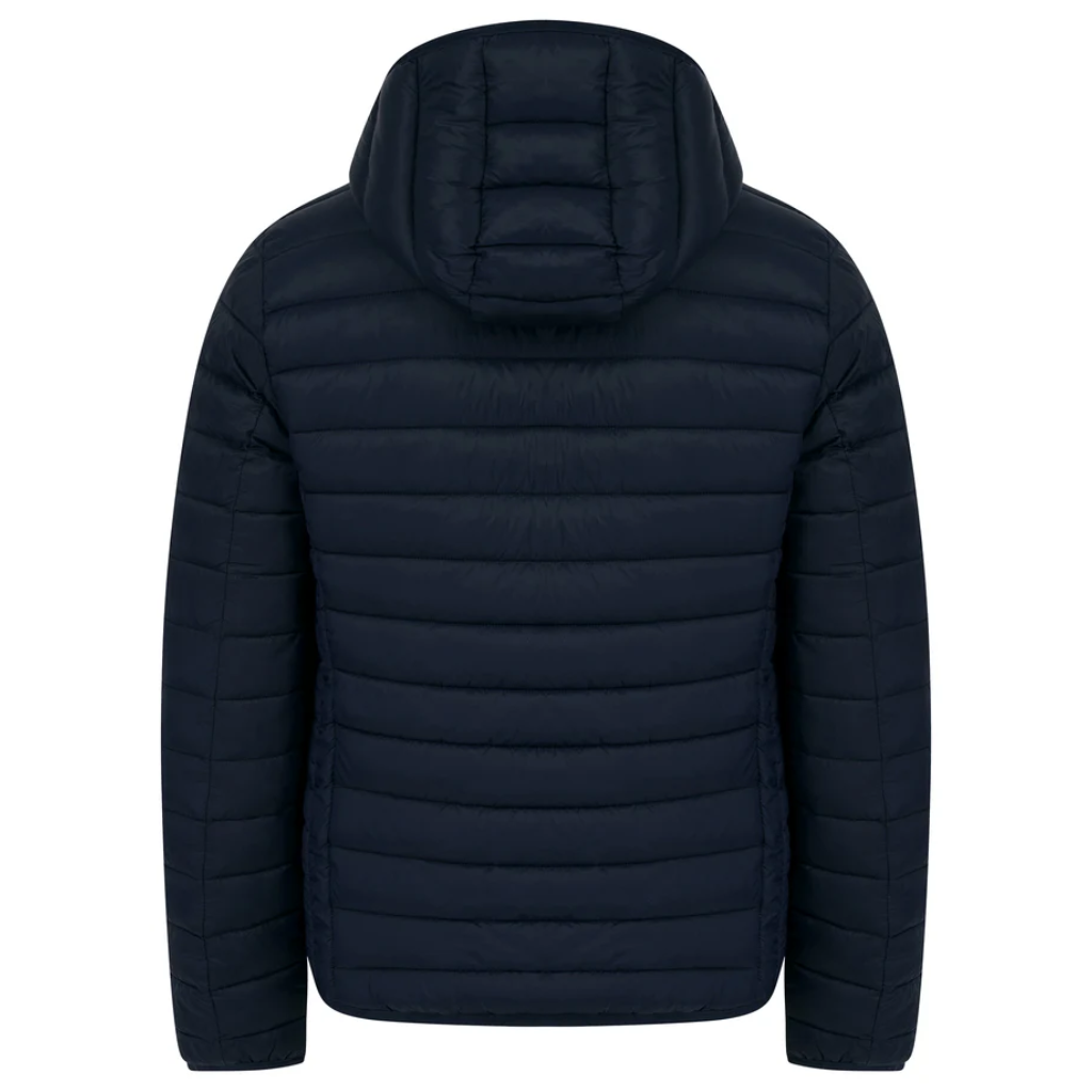 Tokyo Laundry Mens Vizzini Quilted Puffer with Hood - Navy