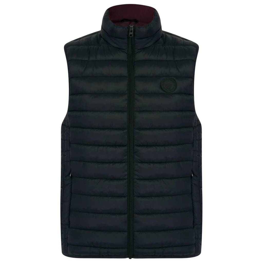 Tokyo Laundry Mens Yellin 2 Quilted Puffer Gilet - Black