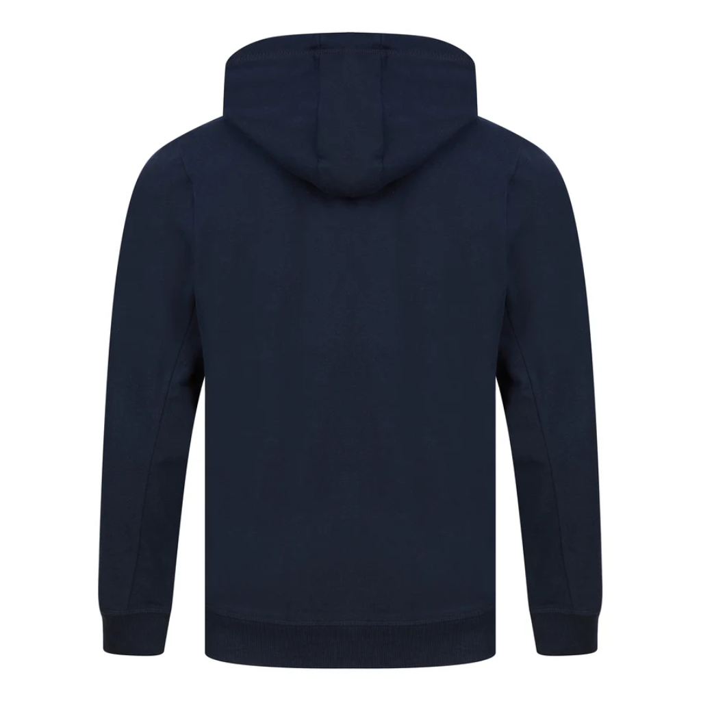 Tokyo Laundry Triv Motif Brushback Fleece Pullover Hoodie - Navy