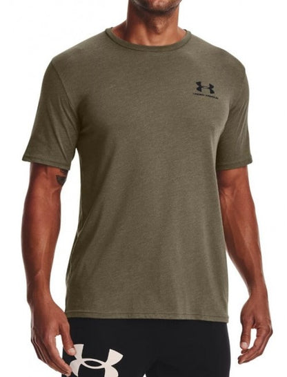 Under Armour Mens UA Left Chest Logo Short Sleeve - Marine Green