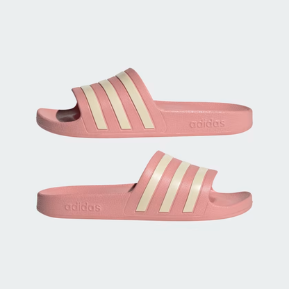 adidas Womens Adilette Aqua Slides - Pink/White