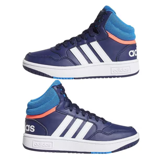 adidas Boys Junior Hoops Mid 3.0 - Blue/White