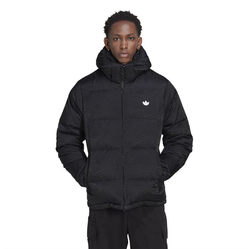 adidas Originals Mens Down Regen Rekive Hooded Puffer Jacket - Black