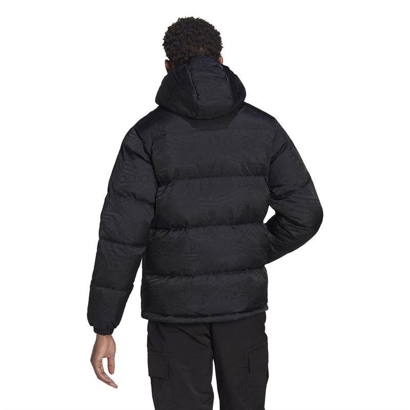 adidas Originals Mens Down Regen Rekive Hooded Puffer Jacket - Black